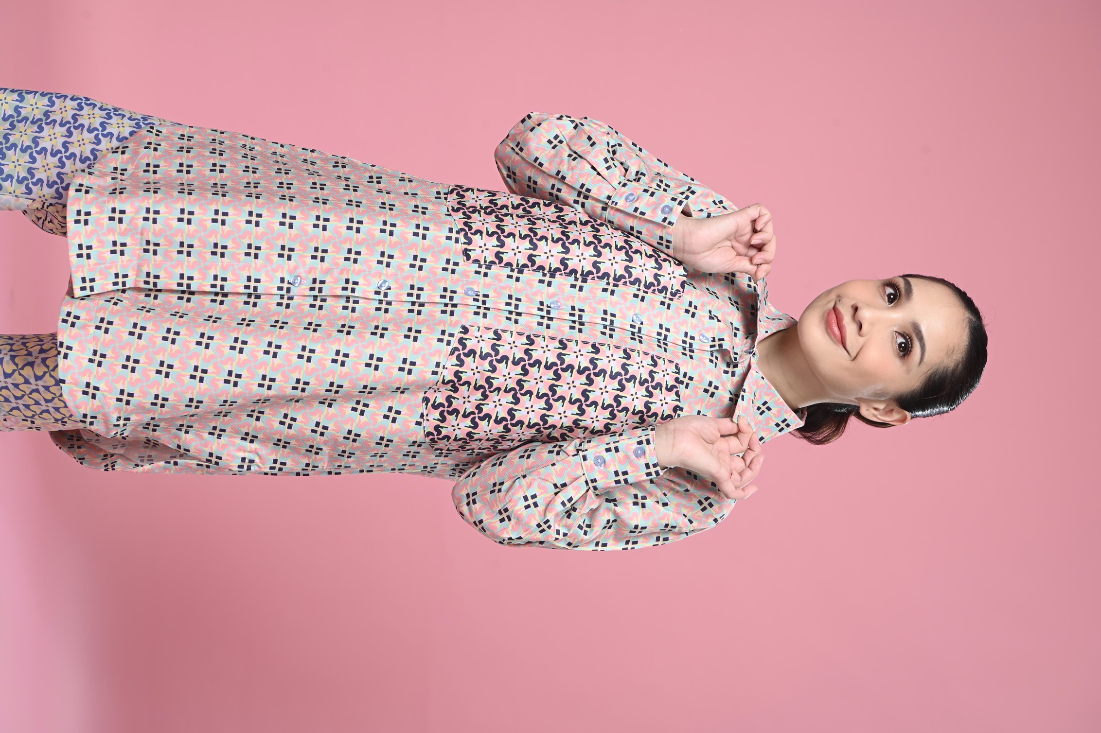 Pocket Play Geometric Mini Dress