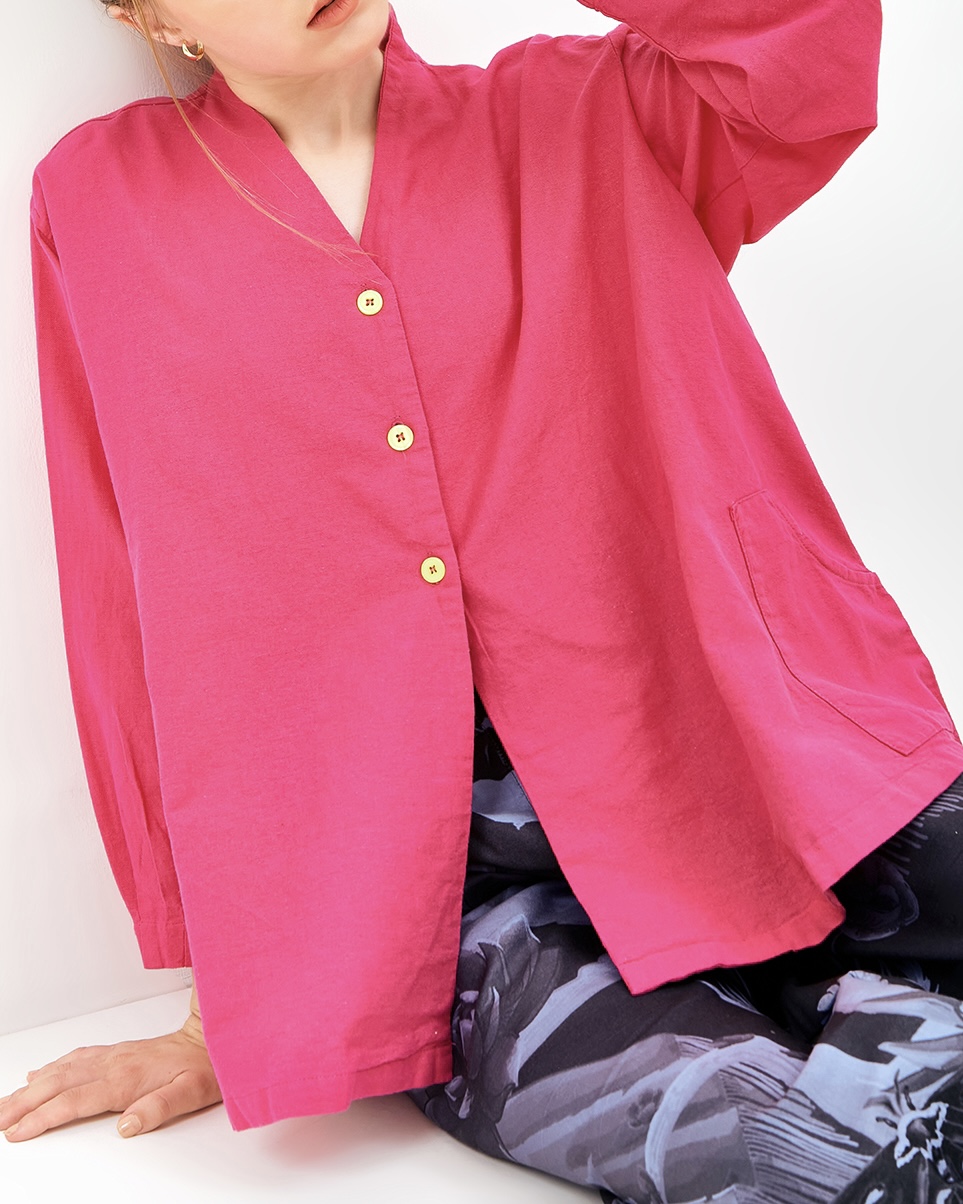 Shirt Plain Fuscia