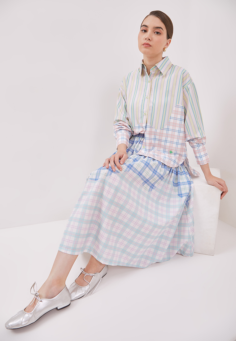 Sunset Stripes Checkered Fusion Shirt