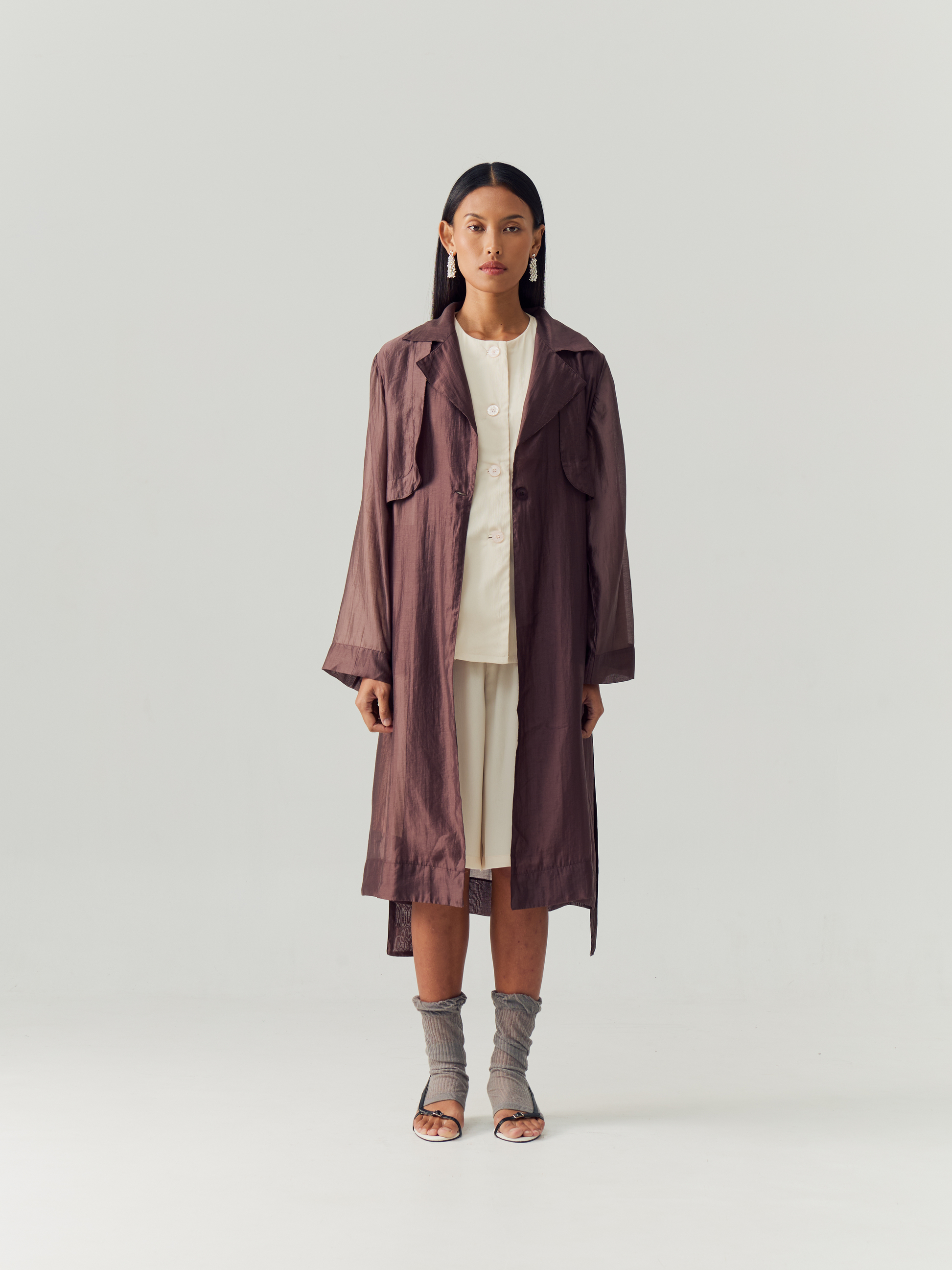 Brown Sheer Coat