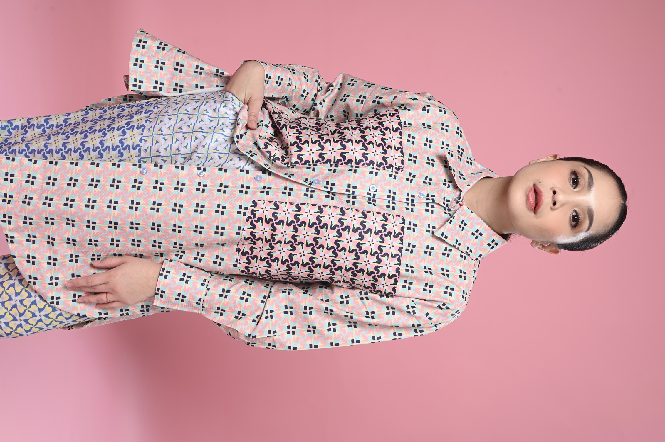 Pocket Play Geometric Mini Dress