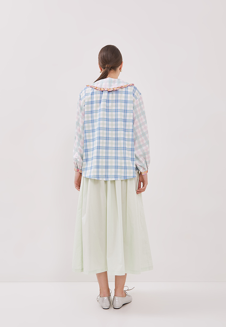Meadow Charm Ruffle Collar Blouse