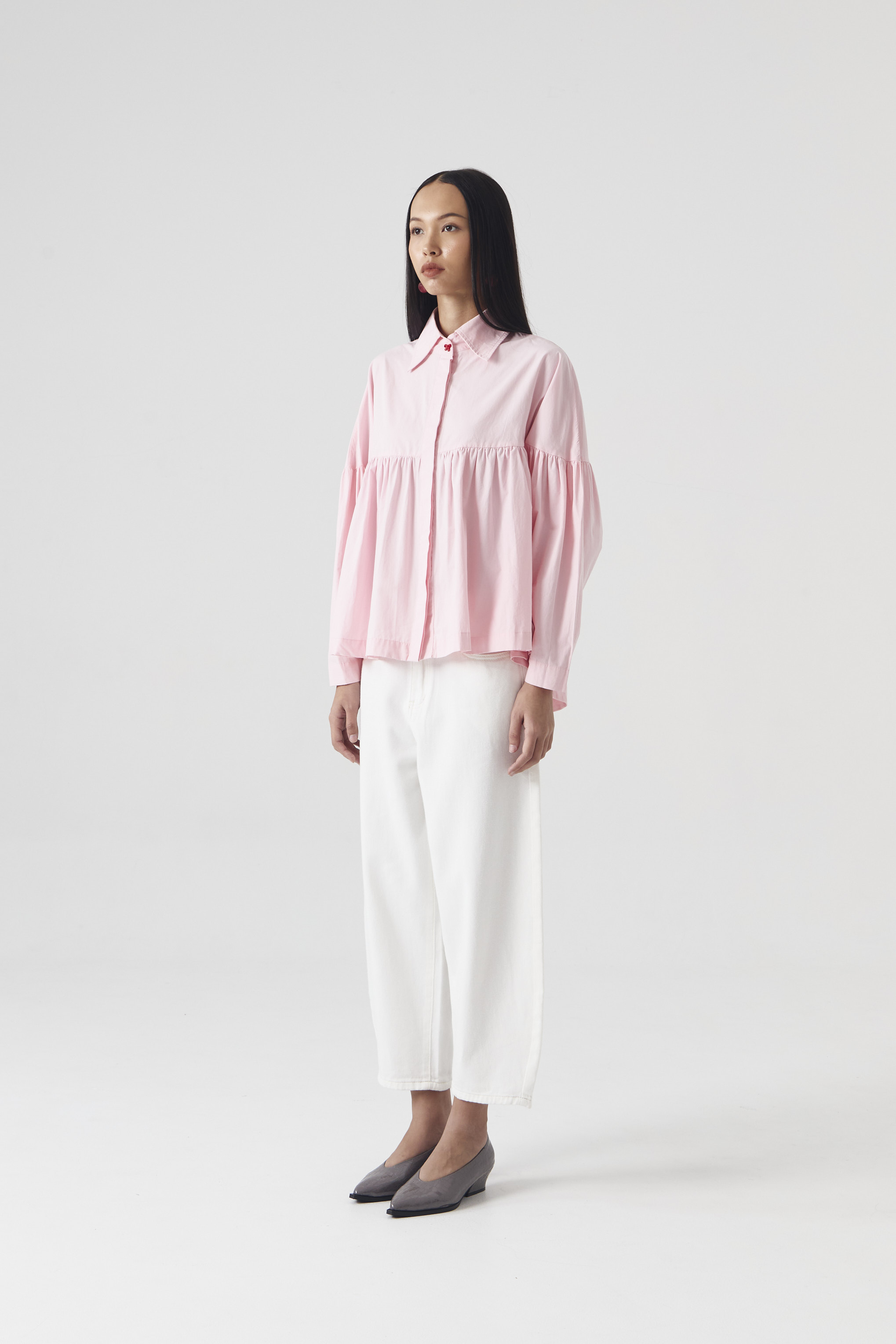 CHÉRI SURGE Pink Ruffle Blouse