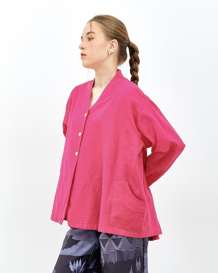 Shirt Plain Fuscia