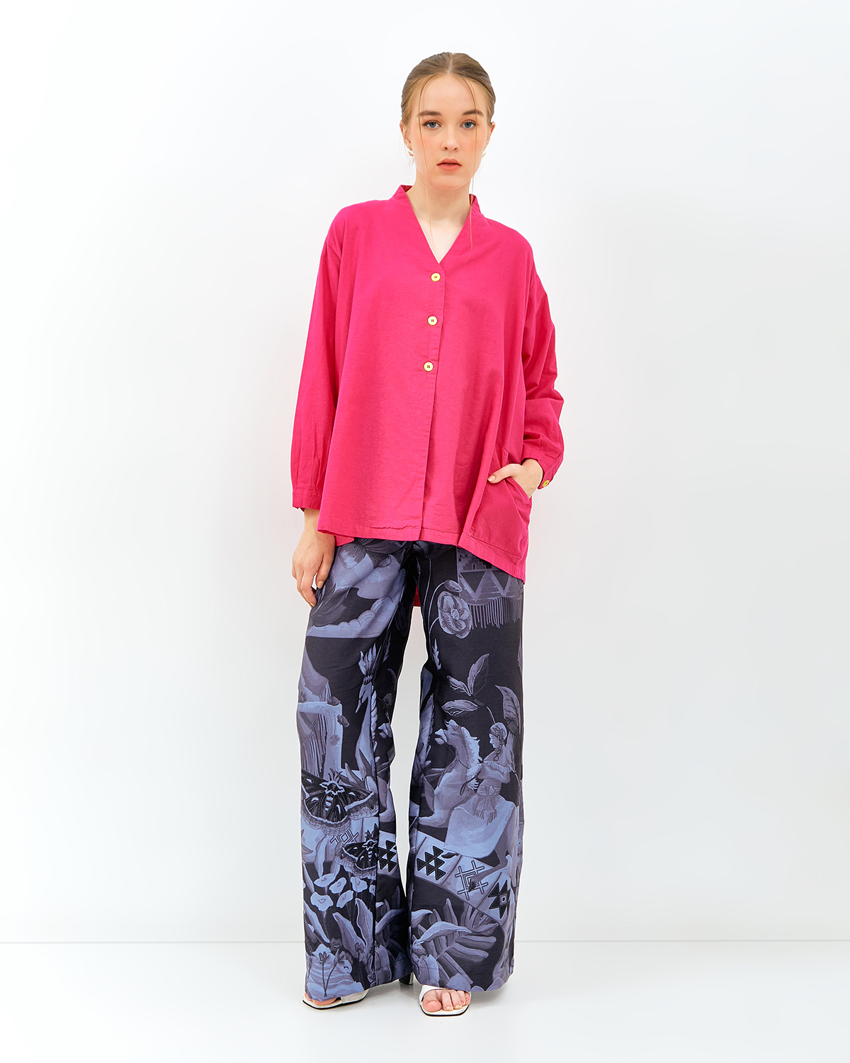 Shirt Plain Fuscia