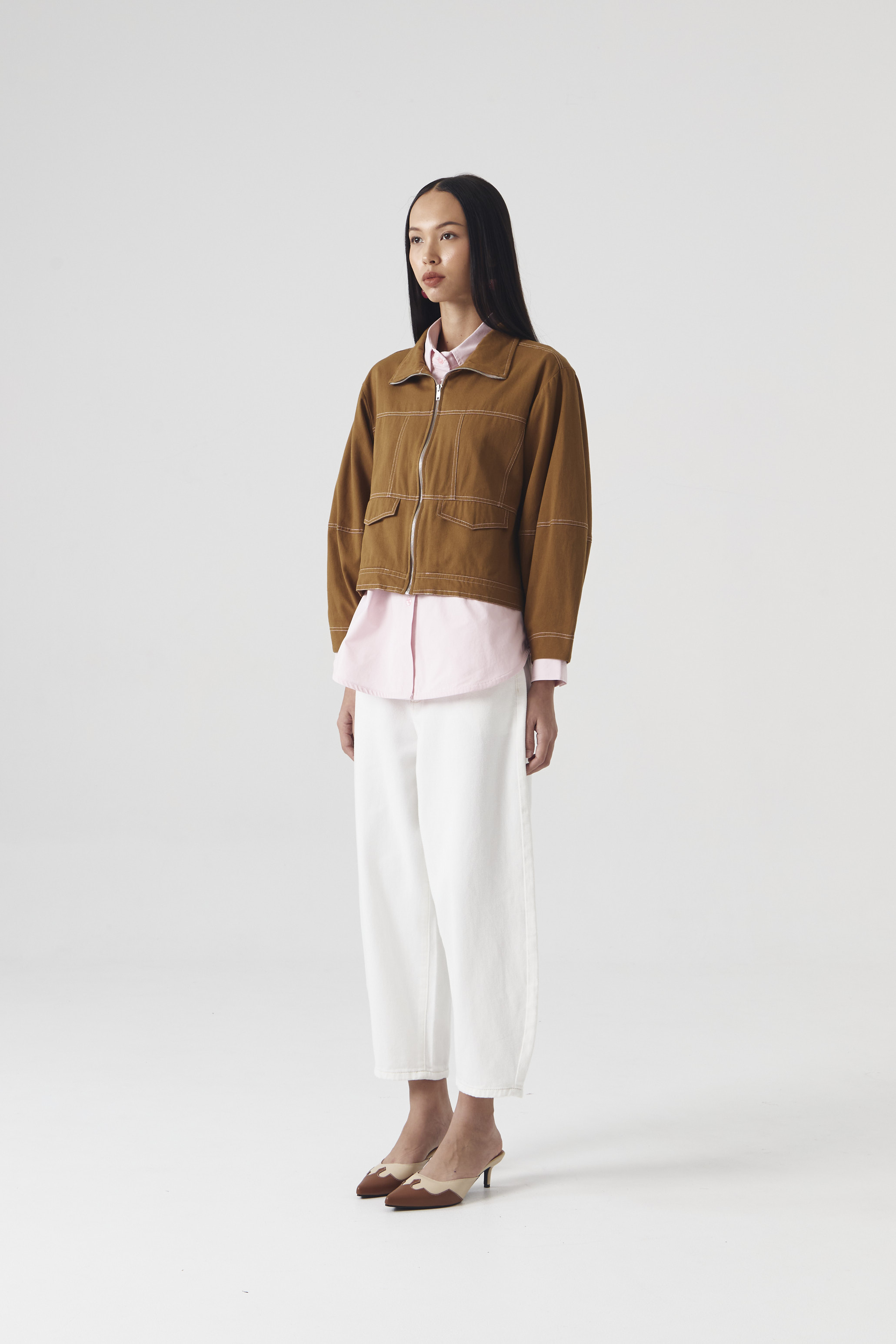 CHÉRI SURGE Brown Blush Crest Jacket