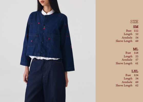 CHÉRI SURGE Denim Embro Top