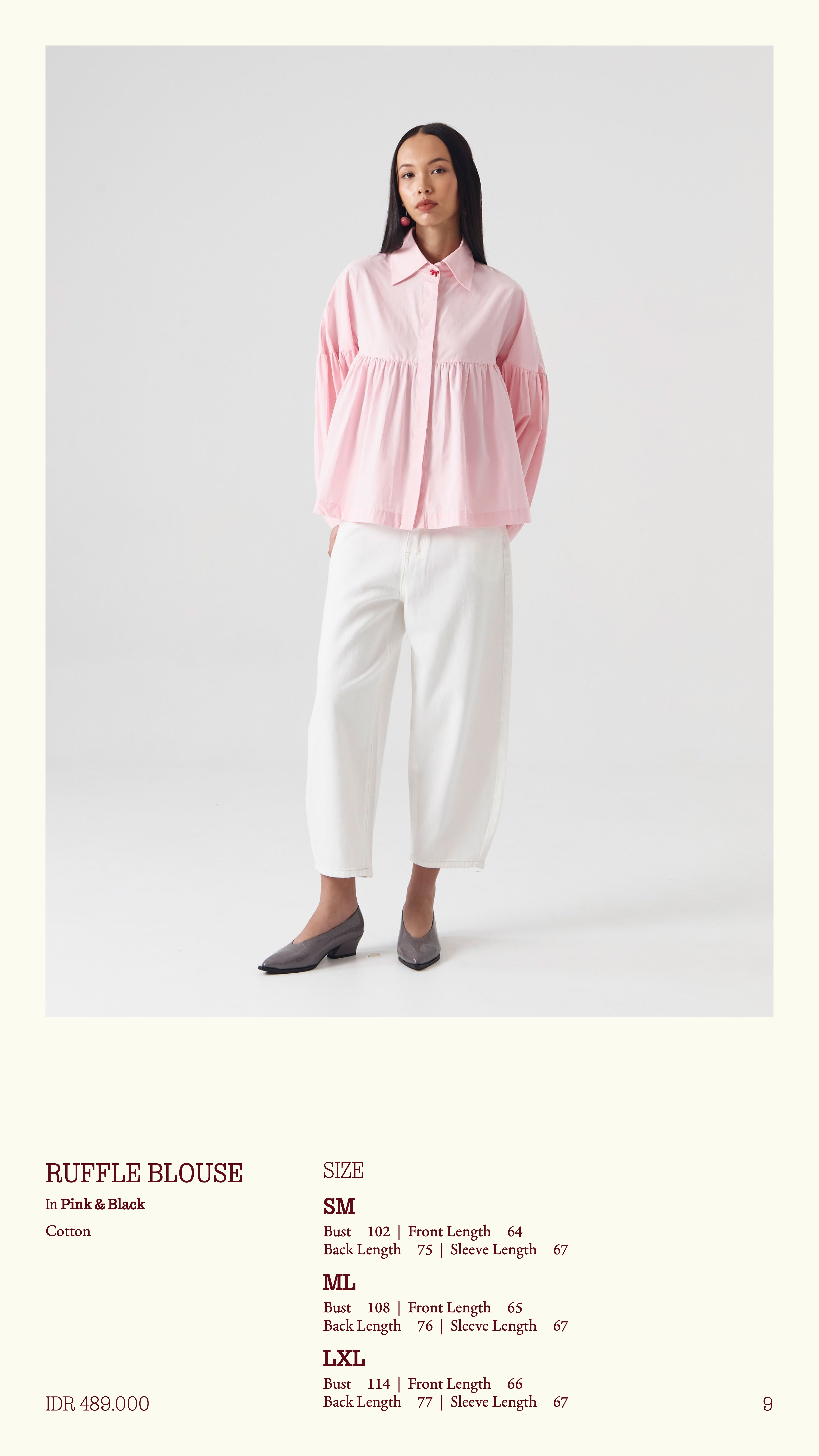 CHÉRI SURGE Pink Ruffle Blouse