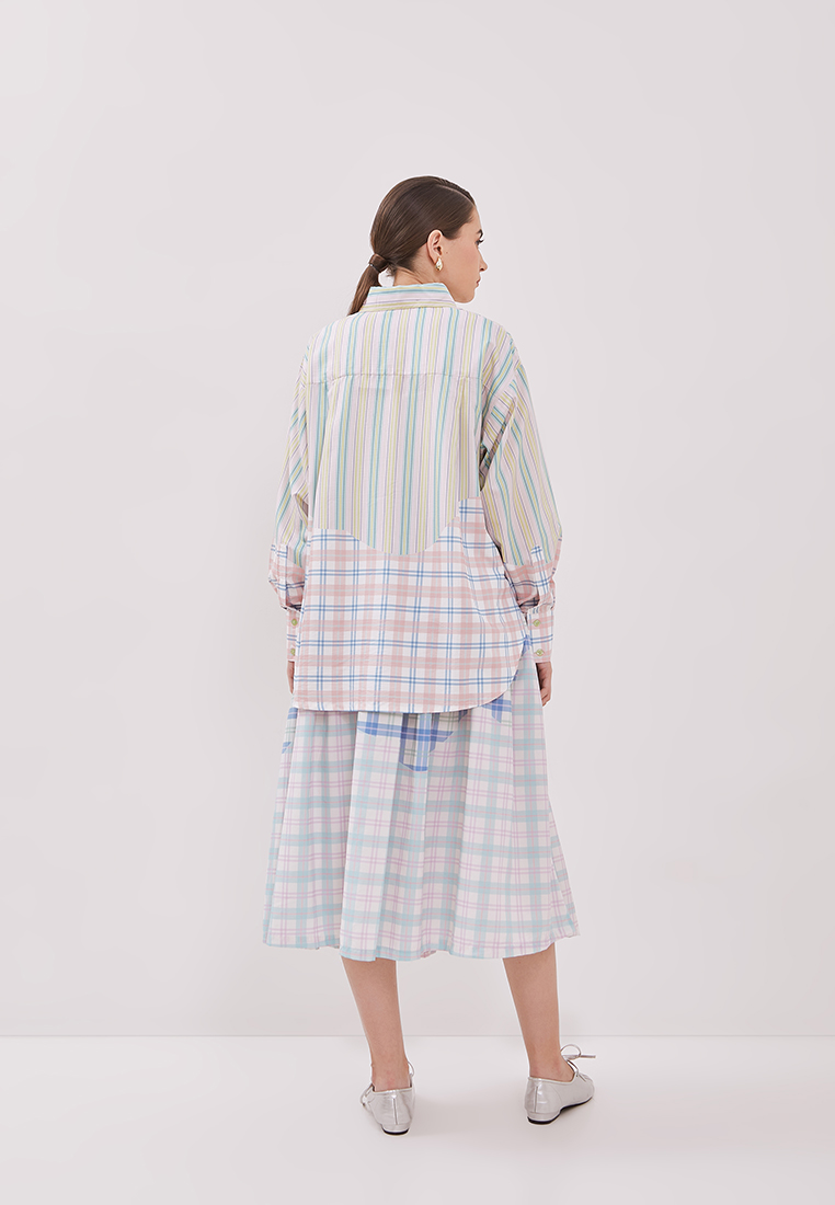 Sunset Stripes Checkered Fusion Shirt