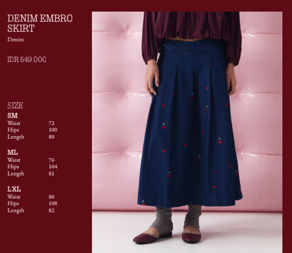 CHÉRI SURGE Skirt Denim Embro