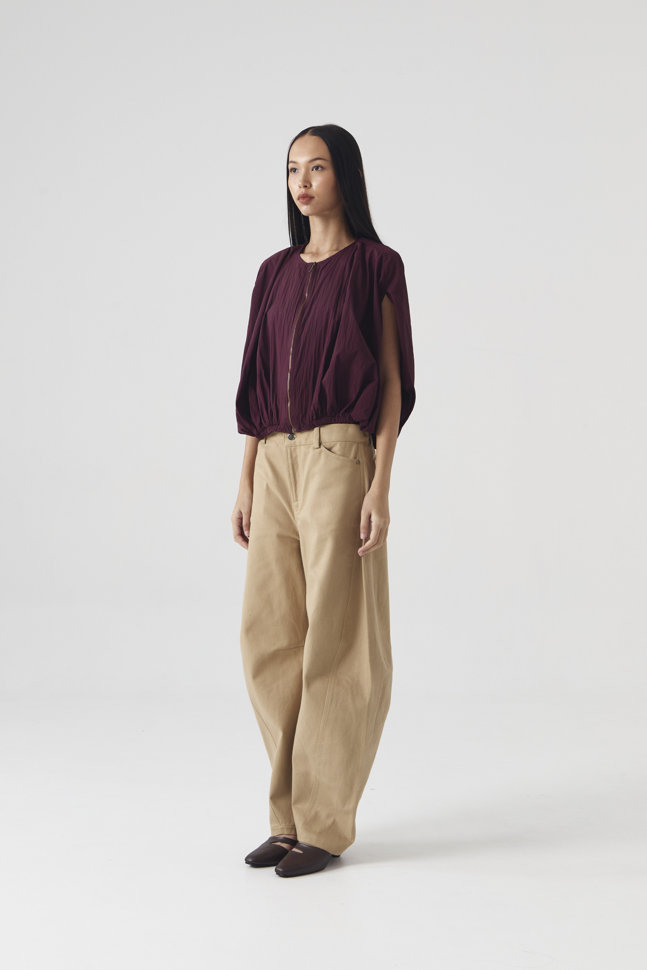 CHÉRI SURGE Maroon Bold Sleeveless