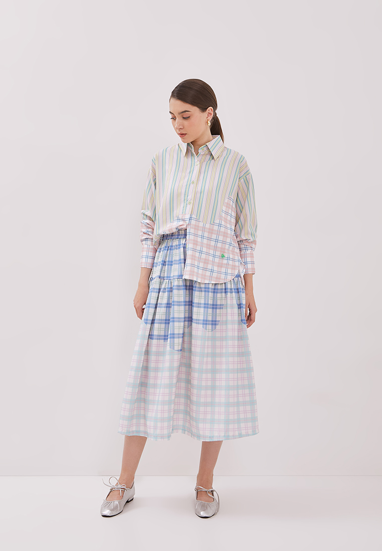 Sunset Stripes Checkered Fusion Shirt