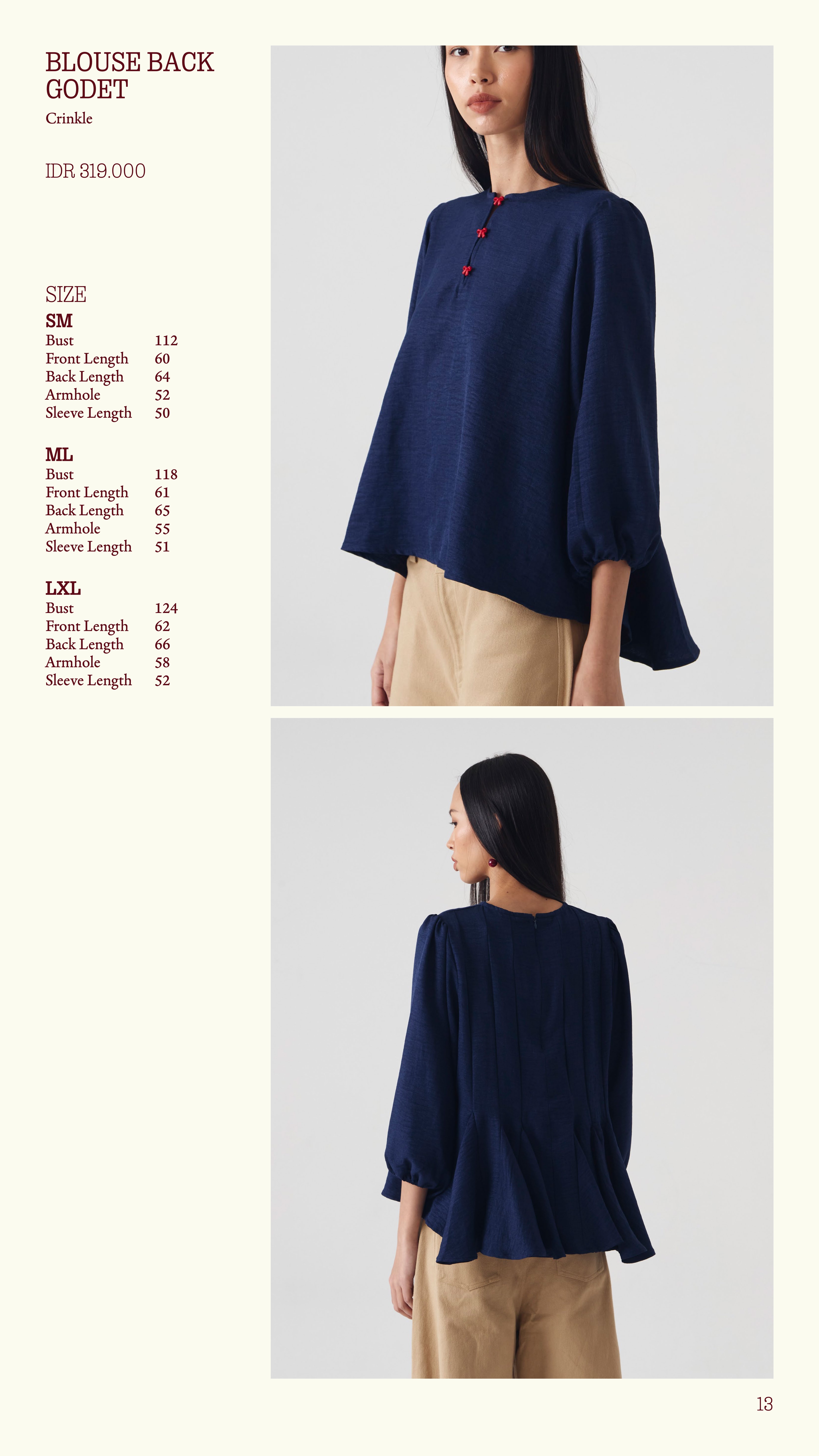 CHÉRI SURGE Blouse Back Godet