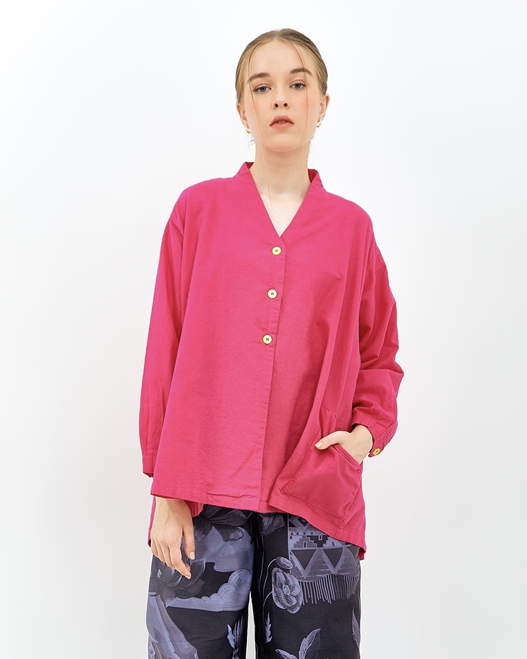 Shirt Plain Fuscia