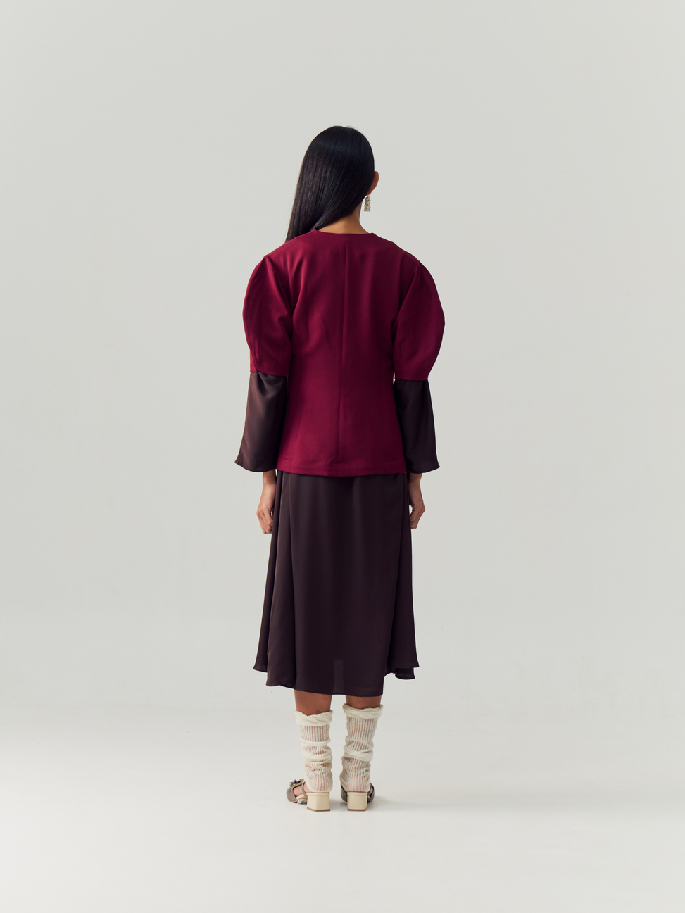 Maroon Blazer Shortsleeve