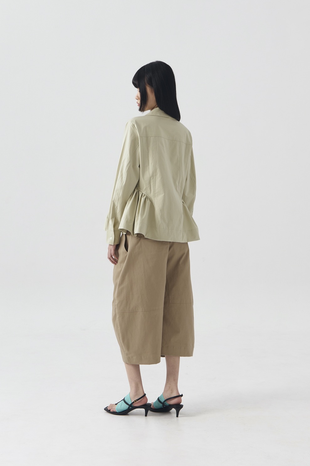 LUNE Moss Ruffle Blouse