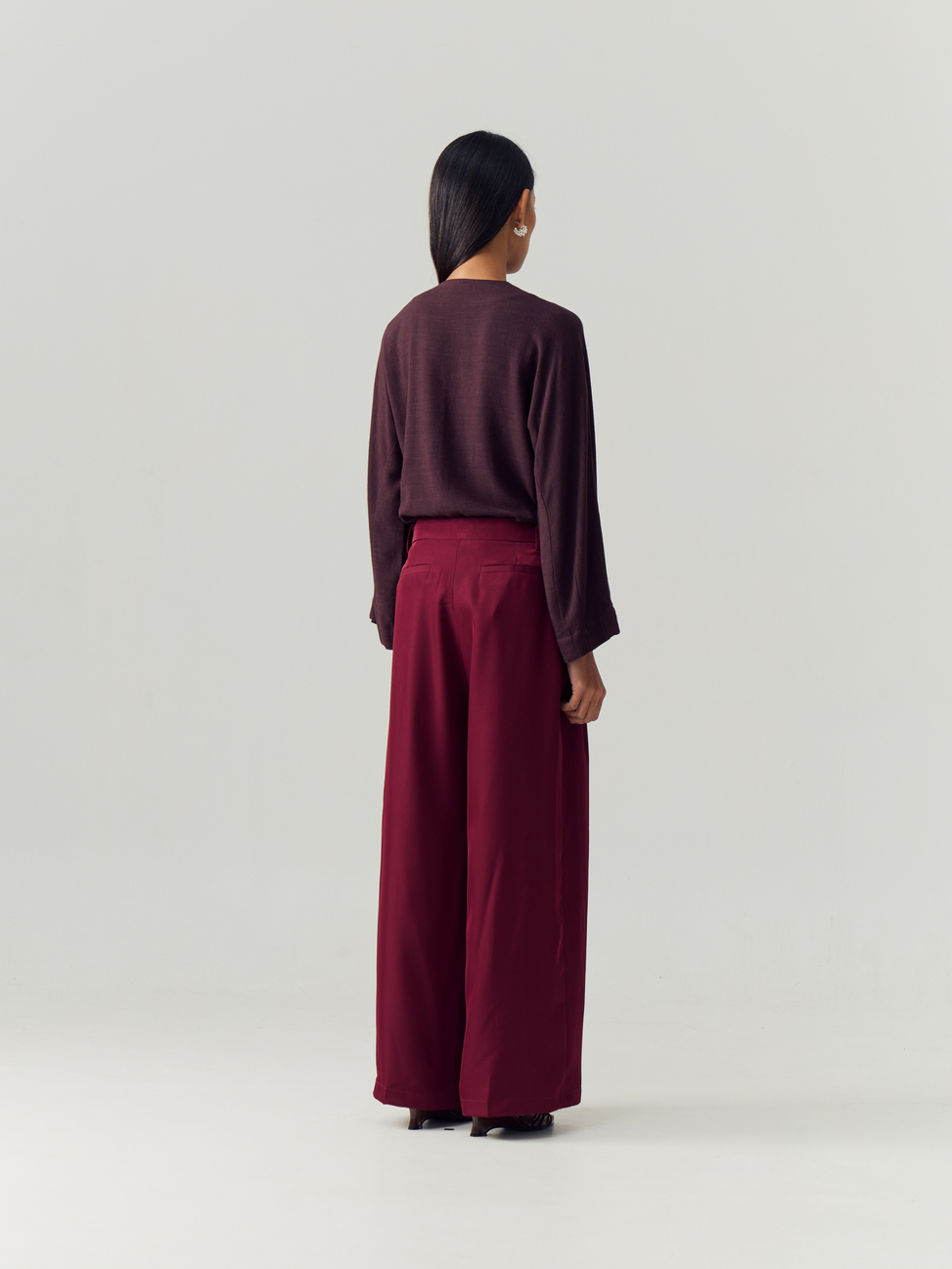 Maroon Loose Trousers