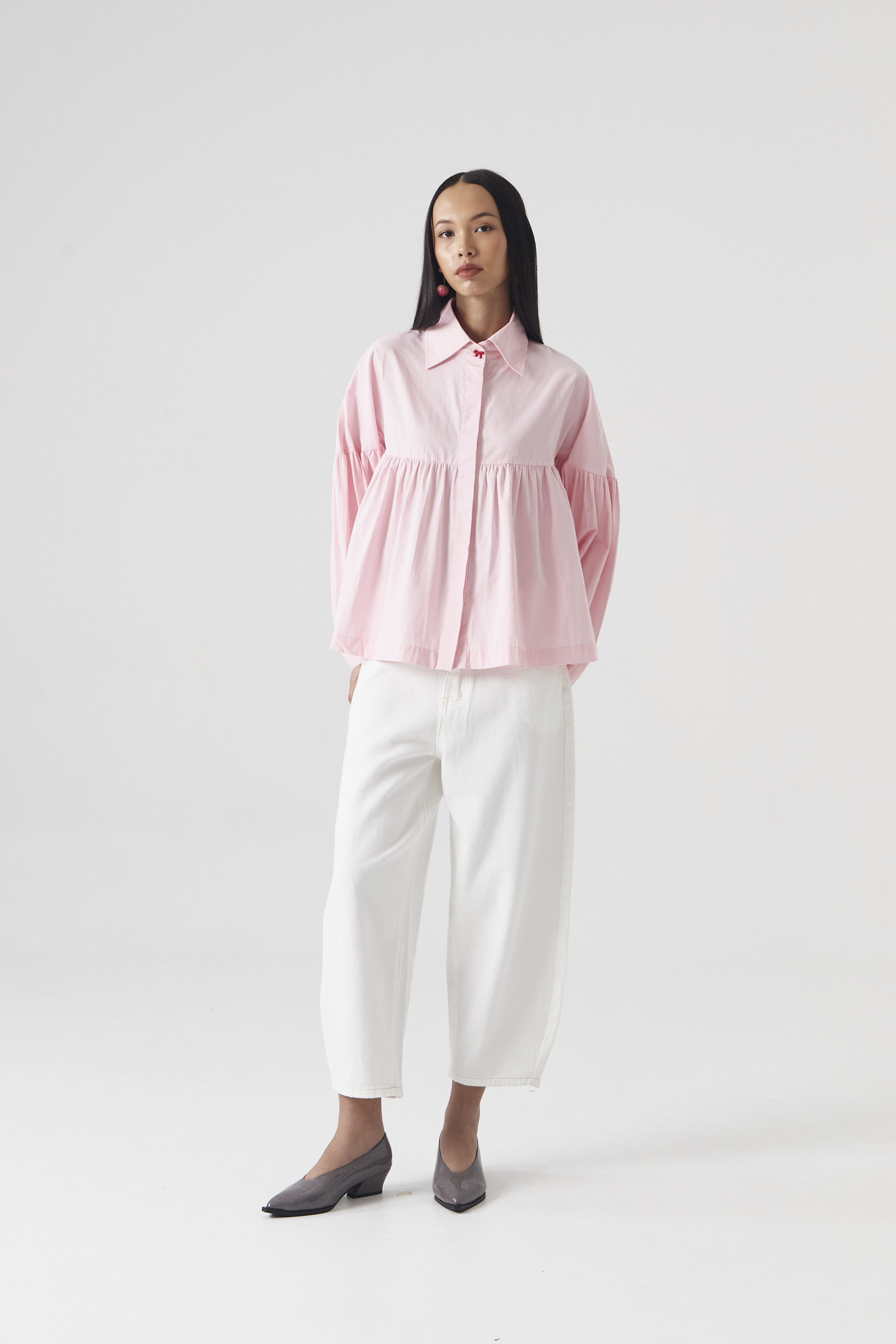 CHÉRI SURGE Pink Ruffle Blouse